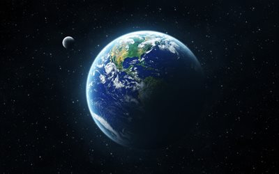 la terre par satellite, espace ouvert