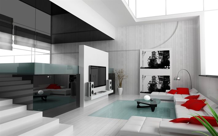 sala de estar, diseño de la sala de estar, interior