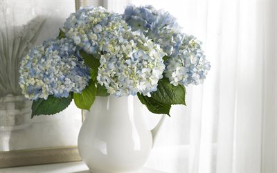 vaso di fiori, fiori lussureggianti