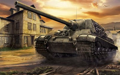 jagdtiger, les chars allemands, world of tanks, ww2