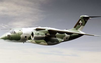military aircraft, embraer kc-390, military transport aviation