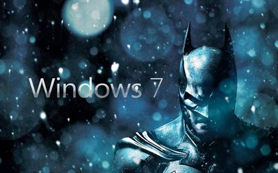 logotipo de windows 7, batman