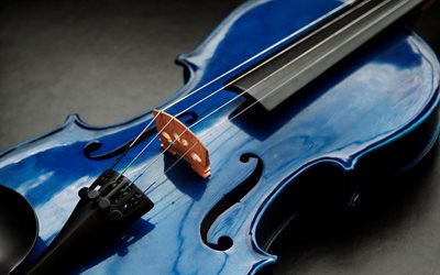 azul violín, instrumentos musicales, 4 cadenas, cadena de