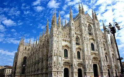 catedral de milão, milão, itália, marcos da itália