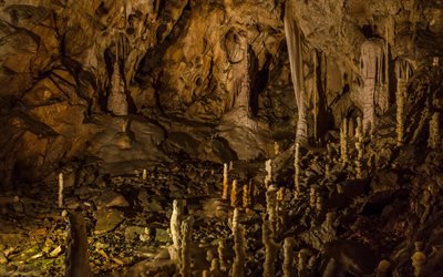 stalaktiter, stalagmiter, foton av grottor, stalaktit