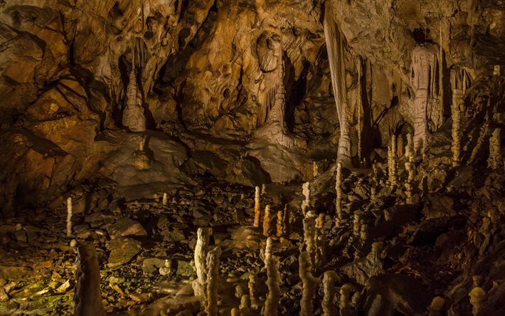 鍾乳石, stalagmites, 写真の洞窟, stalactite