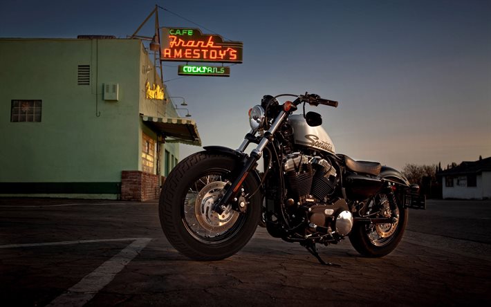 할리 데이비슨, Harley-Davidson, 멋진 오토바이, 주차