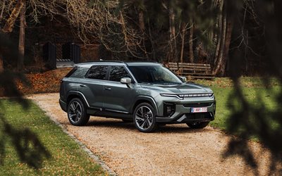 4k, kgm actyon híbrido, bosque, fuera de la carretera, 2026 coches, especificaciones de la ue, cruces, 2026 kgm actyón, exterior, kgm actyón, autos surcoreanos, kgm