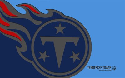 Tennessee Titans logo, 4k, blue background, carbon art, NFL, Tennessee Titans emblem, American football team, National Football League, USA, Tennessee Titans, American football
