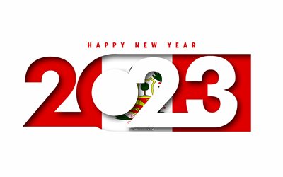 yeni yılınız kutlu olsun 2023 peru, beyaz arkaplan, peru, minimal sanat, 2023 peru konseptleri, peru 2023, 2023 peru arka planı, 2023 yeni yılınız kutlu olsun peru