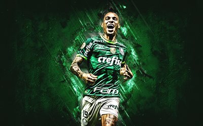 Breno Lopes, Palmeiras, Brazilian football player, green stone background, Breno Henrique Vasconcelos Lopes, Brazil, football