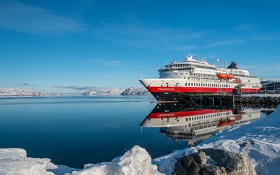 Norway, cruise ship, Finnmarken, pier, port