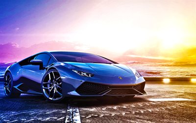 Lamborghini Newport, süper, 2016 arabalar, mavi kasırga