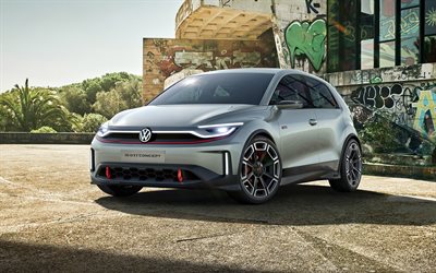 4k, volkswagen id gti, voitures électriques, 2023 voitures, port, 2023 volkswagen id gti, voitures allemandes, volkswagen