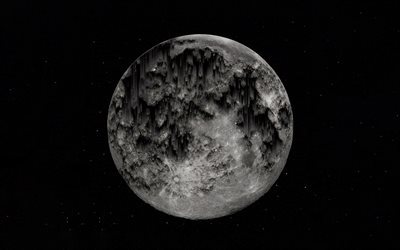 4k, ay, astronomi, 3d sanat, bilimkurgu, gökada, uzay nesneleri, nasa, tam ay, evren, uzaydan ay