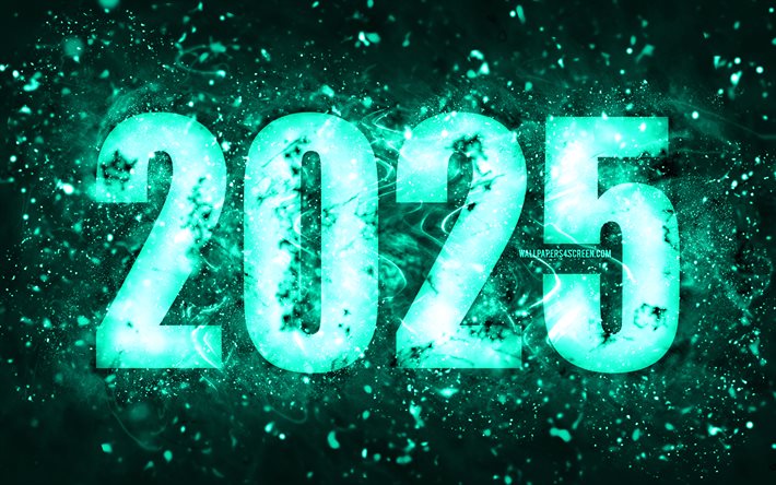 Sfondo Fotografico 2025 – Felice Anno Nuovo Neon Glitter 7x5FT Per Decorazioni Capodanno E Feste