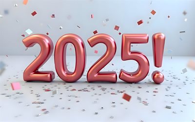 2025 Happy New Year, 2025 3D inscription, 2025 concepts, Happy New Year 2025, 2025 3D art, 2025 greeting card