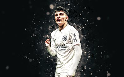 peut uzun, 4k, néons blancs, eintracht francfort, bundesliga, footballeurs turcs, peut uzun 4k, football, eintracht fc, peut yilmaz uzun, sg eintracht francfurt, peut uzun eintracht frankfurt