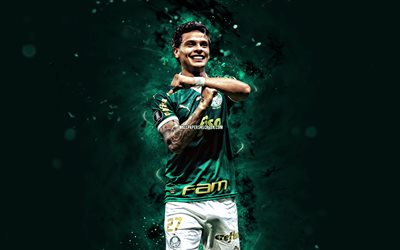 richard rios, 4k, vihreät neonvalot, palmeiras fc, brasilialainen serie a, kolumbialaiset jalkapalloilijat, richard rios 4k, jalkapallo, palmeiras, se palmeiras, richard rios palmeiras