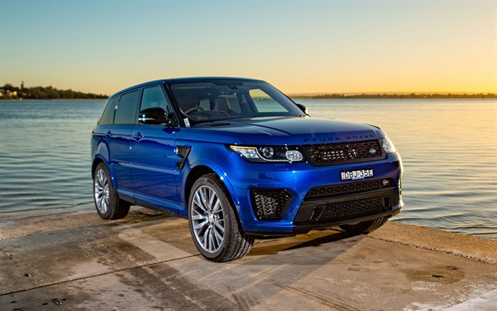 Land Rover, Range Rover Sport, 2016, blu, crossover, Costa