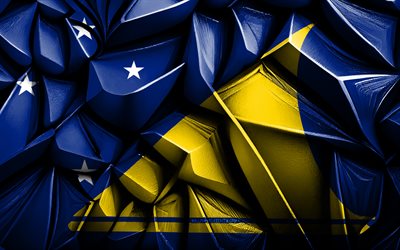 tokelau, 4k, 3d  kreativ struktur, tokelau 3d  flagga, oceanien, tokelau  flagga, 3d  konst, oceaniens länder