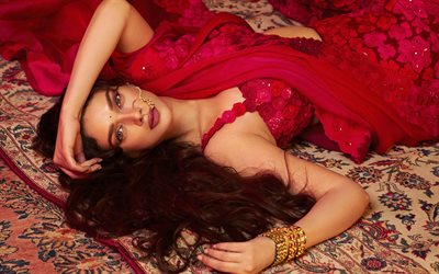 4k, aditi rao hydari, saree, atriz indiana, bollywood, beleza, fotos com aditi rao hydari, mulher morena, atriz popular, celebridade indiana, sessão fotográfica de aditi rao hydari