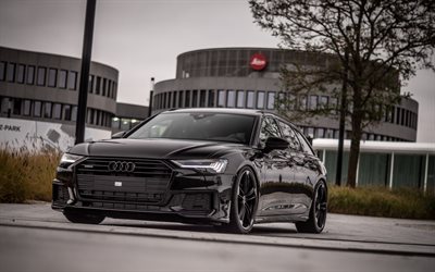 2026, audi a6 avant, 4k, c7, vista frontal, exterior, carro negro, a6 avant c7, tuning del audi a6 avant, audi a6 avant negro, coches alemanes, audi