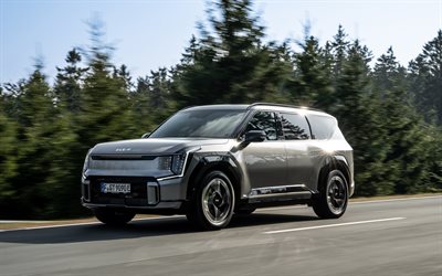kia ev9 gt, 4k, straße, 2026 autos, überkreuzungen, kia ev9, elektroautos, 2026 kia ev9, südkoreanische autos, kia