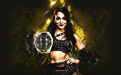 roxana pérez, wwe, luchador americano, fondo de piedra dorada, campeón nxt, arte grunge, eeuu, lucha, carla gonzález, roxanne pérez wwe, entretenimiento de lucha libre mundial