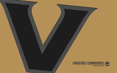 vanderbilt commodores logo, 4k, goldener hintergrund, carbon kunst, ncaa, vanderbilt commodores emblem, american football team, usa, vanderbilt commodores, american football