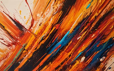 4k, خطوط ملونة, موجات مجردة, مبدع, بقع الطلاء, التجريد الملونة, خلفية خطية مجردة, عمل فني, خلفيات مجردة