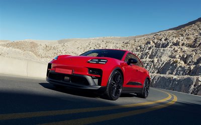 4k, porsche macan gts, camino, 2026 coches, cruces, porsche macan rojo, porsche macan gts 2026, coches alemanes, porsche