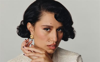 raye, 4k, brittiläinen laulaja, muotokuva, valokuvaus, harmaa takki, rachel agatha keen, ray valokuvaus