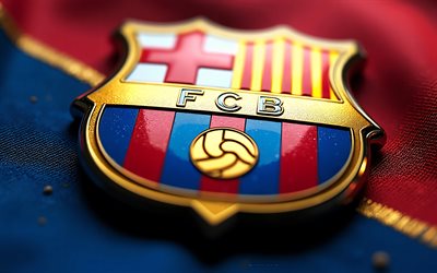 logotipo pulido del fc barcelona, fondo azul burdeos 3d, luz de neón, emblema metálico del fc barcelona, logotipo del fc barcelona, cartel metálico del fc barcelona, la liga, españa, fútbol americano, fc barcelona, logotipo de barcelona, barcelona