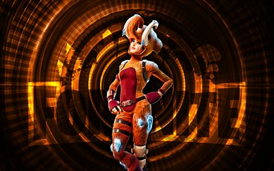 guerriero lanoso fortnite, 4k, sfondo a spirale arancione, fortnite, creativo, pelle lanosa del guerriero, skin guerriero lanoso di fortnite, guerriero lanoso, personaggi di fortnite