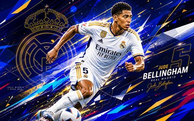 جود بيلينجهام, نادي ريال مدريد لكرة القدم, فن المعجبين, خلفية رقمية بيضاء مجردة, جود بيلينجهام نادي ريال مدريد, الفن الإبداعي, شعار نادي ريال مدريد لكرة القدم, جود بيلينجهام ريال مدريد, كرة القدم, ريال مدريد