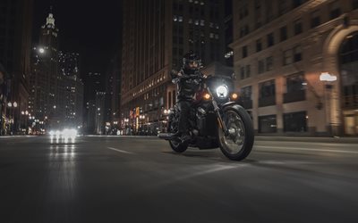 especial harley davidson nightster, 4k, noche, bicicletas 2024, calle, supermotos, rh975s, especial harley davidson nightster 2024, motocicletas americanas, harley davidson