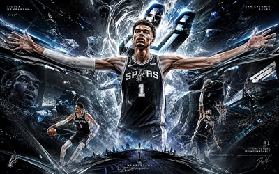 4k, victor wembanyama, musta futuristinen tausta, san antonio spurs, nba, fanitaidetta, san antonio spursin logo, victor wembanyama 4k, koripallo, luova, victor wembanyama san antonio spurs, victor wembanyama art