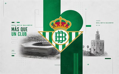 logotipo del real betis, fondo grunge, sevilla, emblema del real betis, el fichaje del real betis, la liga, españa, fútbol americano, real betis balompié