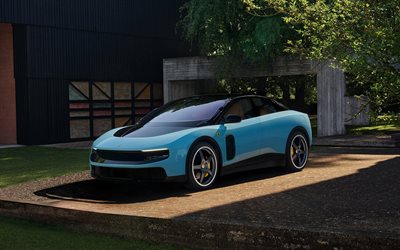 2027, ferrari luce, 4k, edestä katsottuna, ulkopuoli, tyyppi f222, ylellinen sähköauto, sininen ferrari luce, sähköinen crossover, ferrari