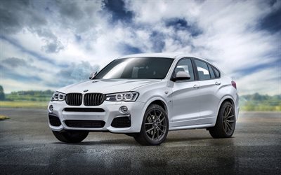 Alfa de n de Rendimiento, optimización, 2016, el BMW X4, bmw blanco