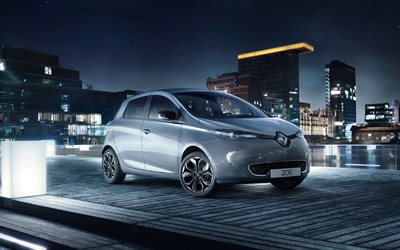 2022, Renault Zoe, front view, exterior, electric car, gray Renault Zoe, french cars, Renault