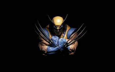 carcajou, 4k, minimal, fan art, super héros, comics marvel, logan, minimalisme de wolverine