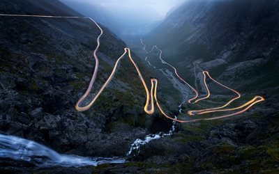 पहाड़ों, टेढ़ा, नॉर्वे, ट्रोल की सीढ़ी, trolls