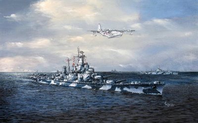 ussussアラバマ, サウスダコタ, 船舶のライン, アラバマ, bb-60, 米海軍