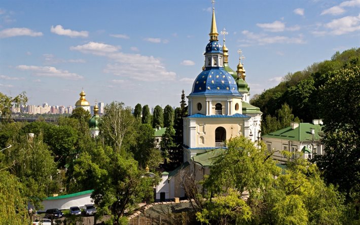 Ukrayna, kiev, vydubitsky Manastırı, yaz
