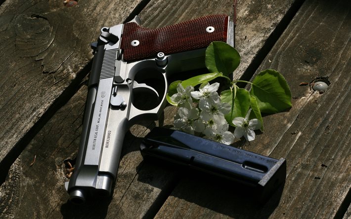 pistolas fotográficas, a arma, beretta