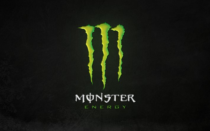 logotipo de monster energy, monstruo, energía