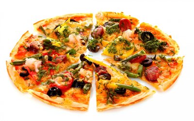 ピザ, 写真のピザ, 高速食品