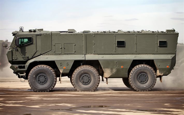 kamaz-63968, tufão para, caminhões militares, mrap